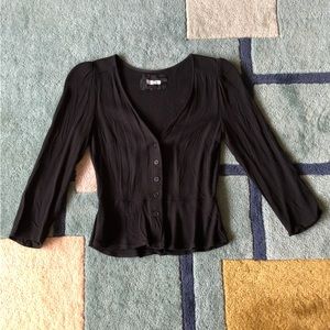 Reformation “Sweetie” top, black, 0